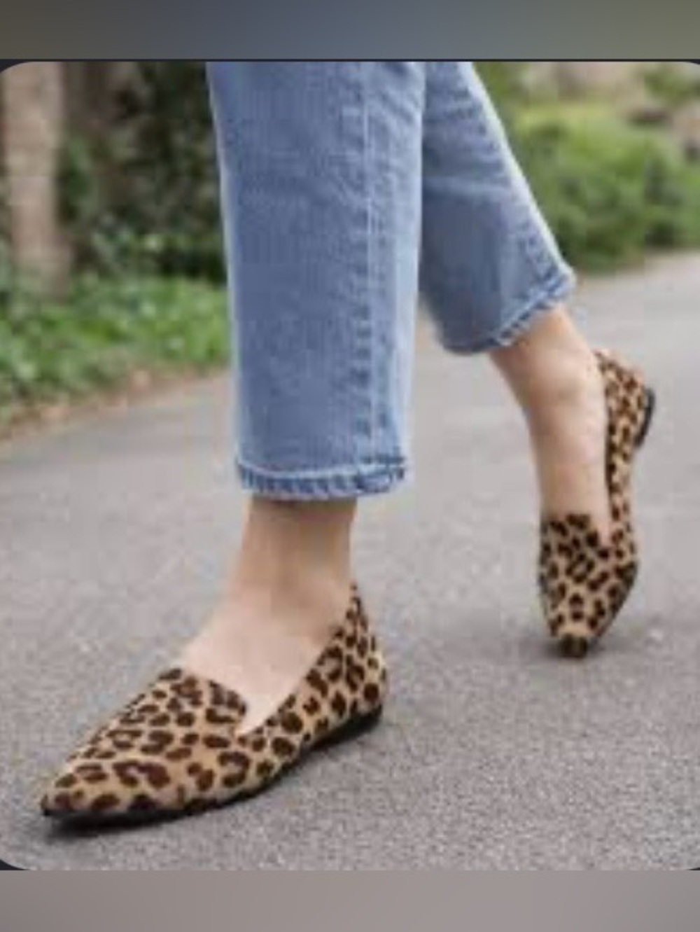 Roolee Bamboo Leopard Pointy Toe Slip On Loafers Journal-81 Natleo Size 7.5